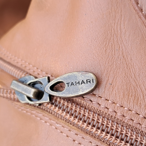 TAHARI KALEY LEATHER BOOTS WOMEN SIZE 6.5 M BROWN - Picture 8 of 9